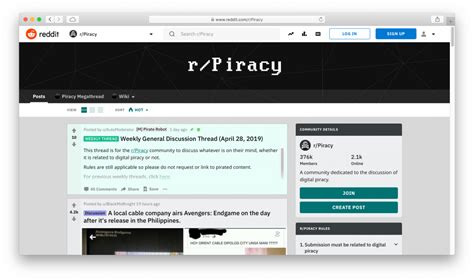 reddit piracy streaming.